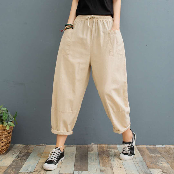Womens Cropped Pants Printed