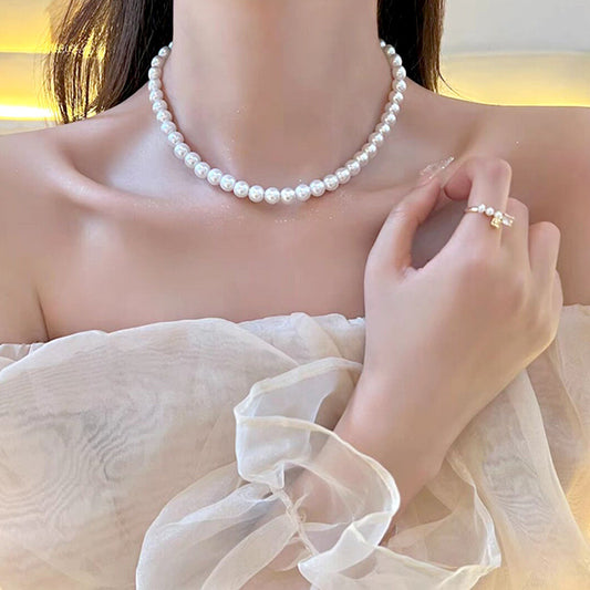 Vintage Pearl Necklace Women's