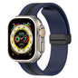 Magnetic Buckle Striped Two-tone