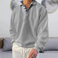 Mens Long Sleeve V-neck Lapel sweater