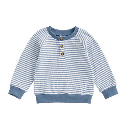 Long Sleeved Striped Button-up Top