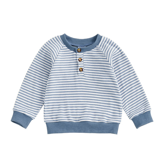 Long Sleeved Striped Button-up Top