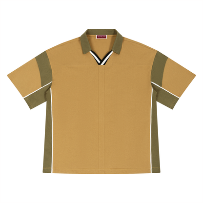 Unisex Boxy Color Block Polo Shirt 230GSM