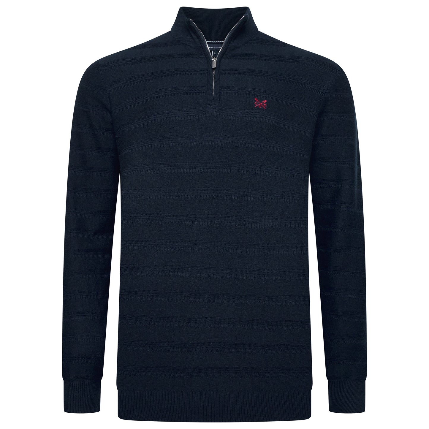Crew Clothing Company Cashmere & Silk Blend Quarter Zip Jumper
