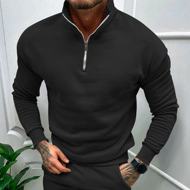 Men's Fleece-lined Long Sleeve sweatshirt