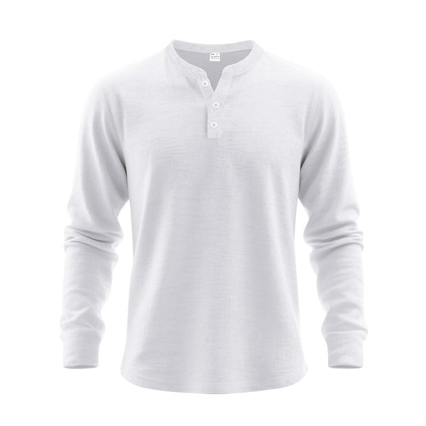 Chemise Henley ample à manches longues pour hommes