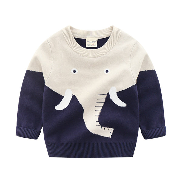 Children's Cartoon Kitted Sweater - Stuffs & Savers