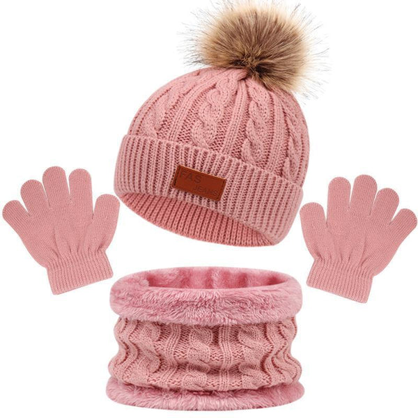 Children's Winter Accessories Set - Hat, Scarf & Gloves