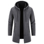 Men's Cardigan Mid-length Hooded Jacket