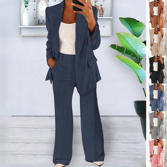 Womens Long-sleeved Lapel suit