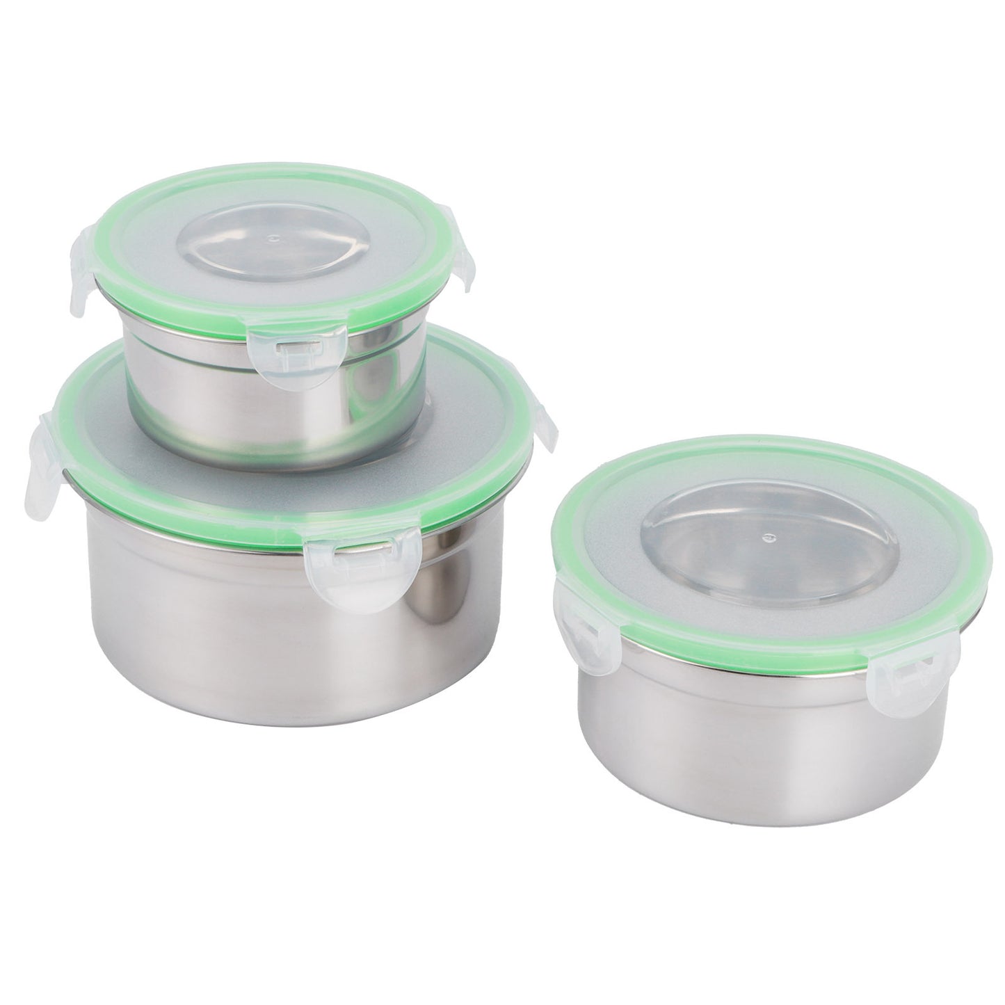 Stainless Steel Food Container with Lid 3Pcs/Set