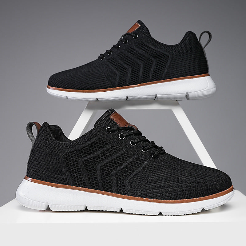 Mens Lace-up Mesh Sneakers