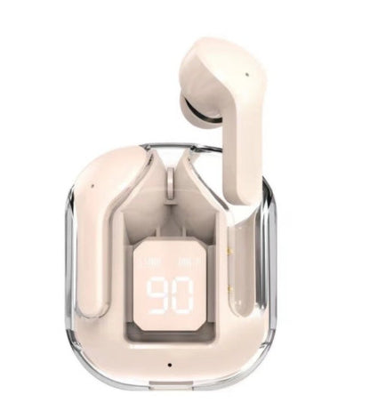 Nouveaux mini écouteurs Bluetooth sans fil transparents avec affichage numérique et réduction de bruit ENC, véritablement sans fil pour le sport et la musique