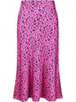 Satin Leopard Print Mermaid Skirt