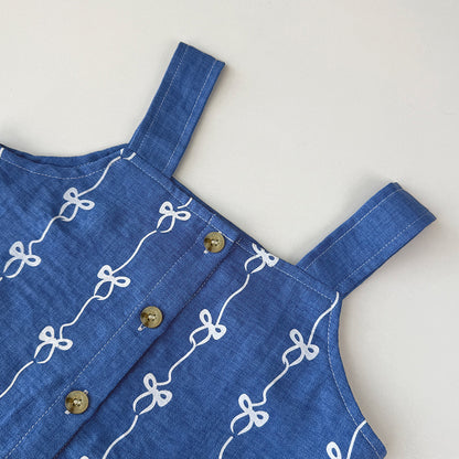 Girls Printed Top And Pants Two-piece Set