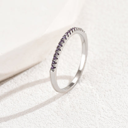 Micro-inlaid Zircon Ring Female Niche
