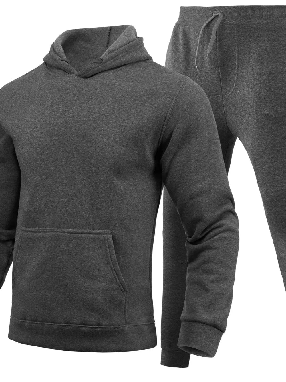 Ensemble sweat à capuche et pantalon à manches longues grande taille pour homme