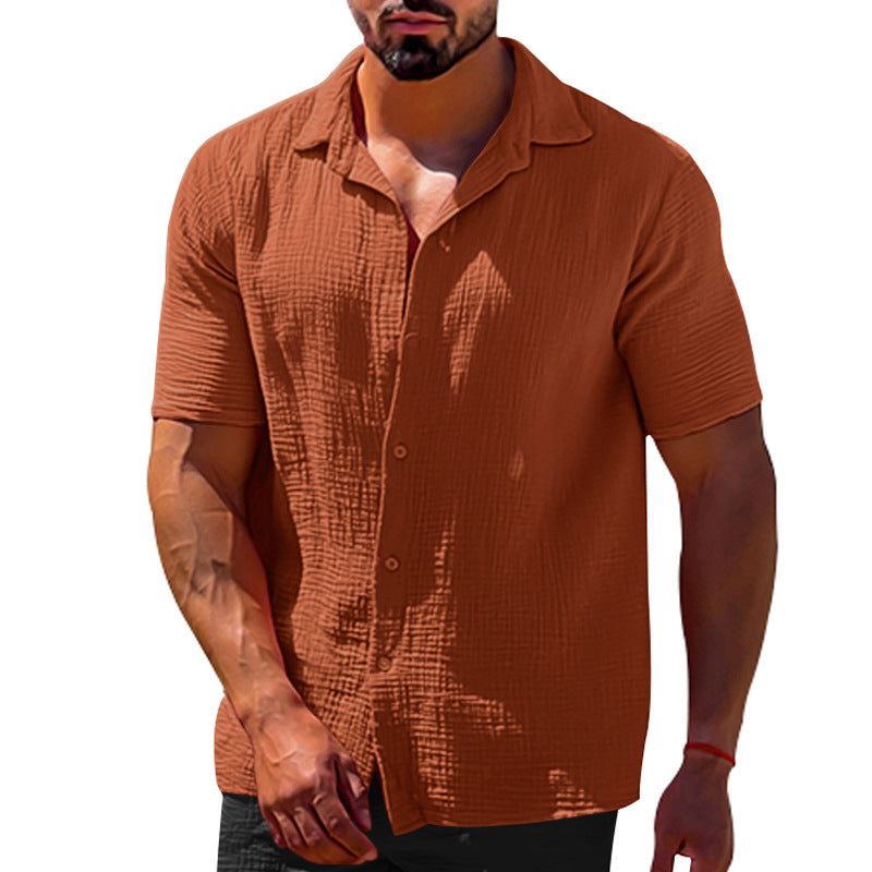 Mens open collar Linen Shirts