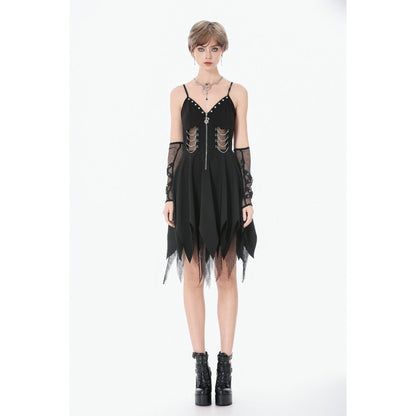 Dark in Love Punk Sleeveless Dress with Chains