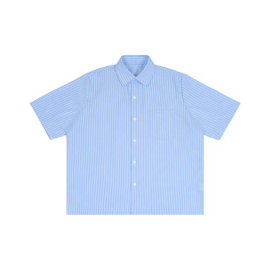 Striped Boxy Short Sleeve Shirt