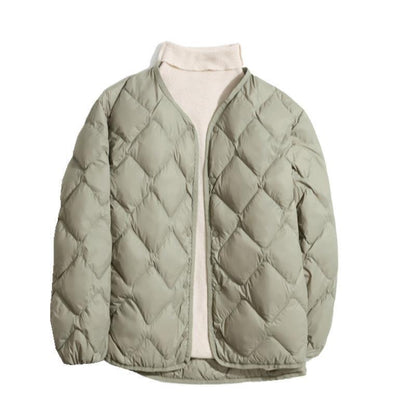 Women's Diamond Duck Down V-neck Coat