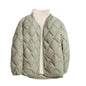 Women's Diamond Duck Down V-neck Coat