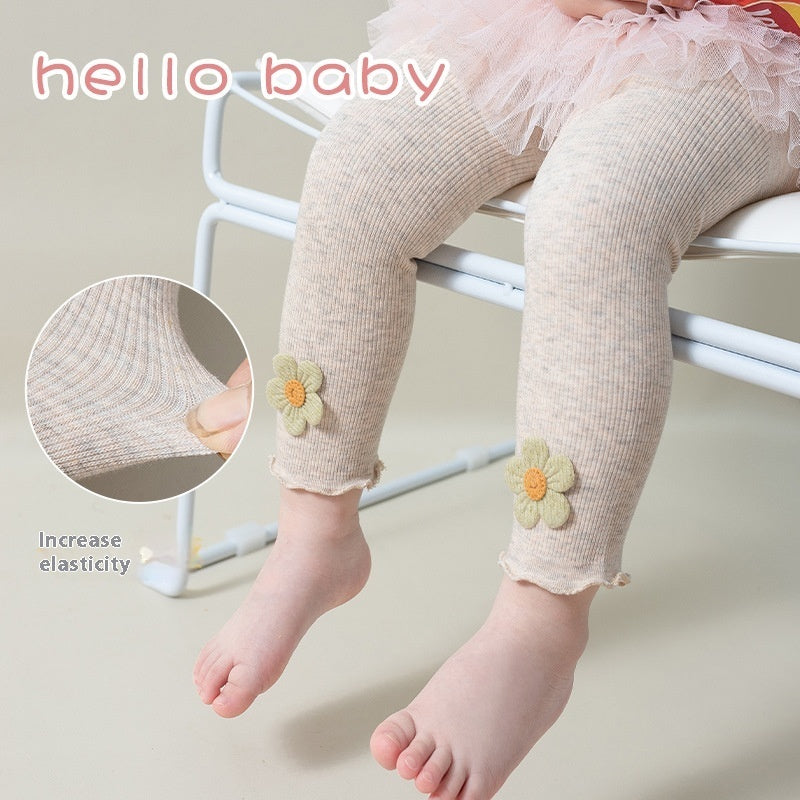 Girls Trousers Thickened, Sanded Fabric Thin Pantyhose