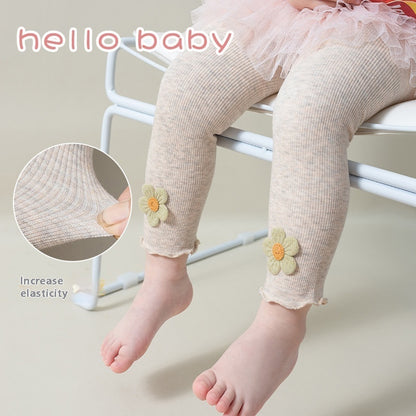 Girls Trousers Thickened, Sanded Fabric Thin Pantyhose