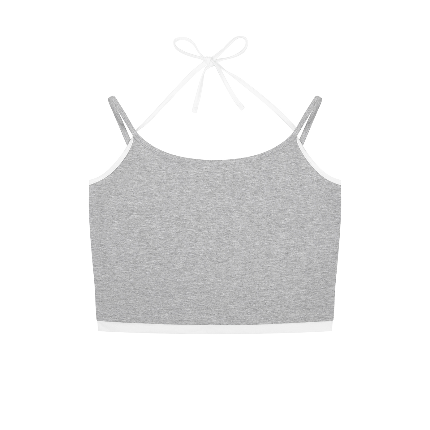 Contrast Binding Halter Tank Top 210GSM