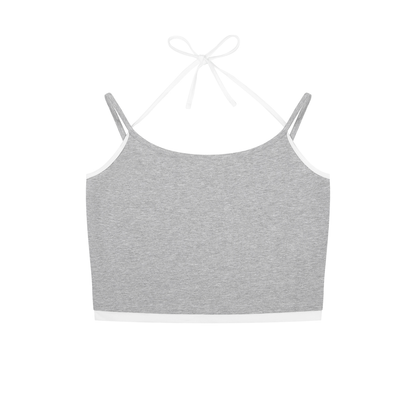 Contrast Binding Halter Tank Top 210GSM
