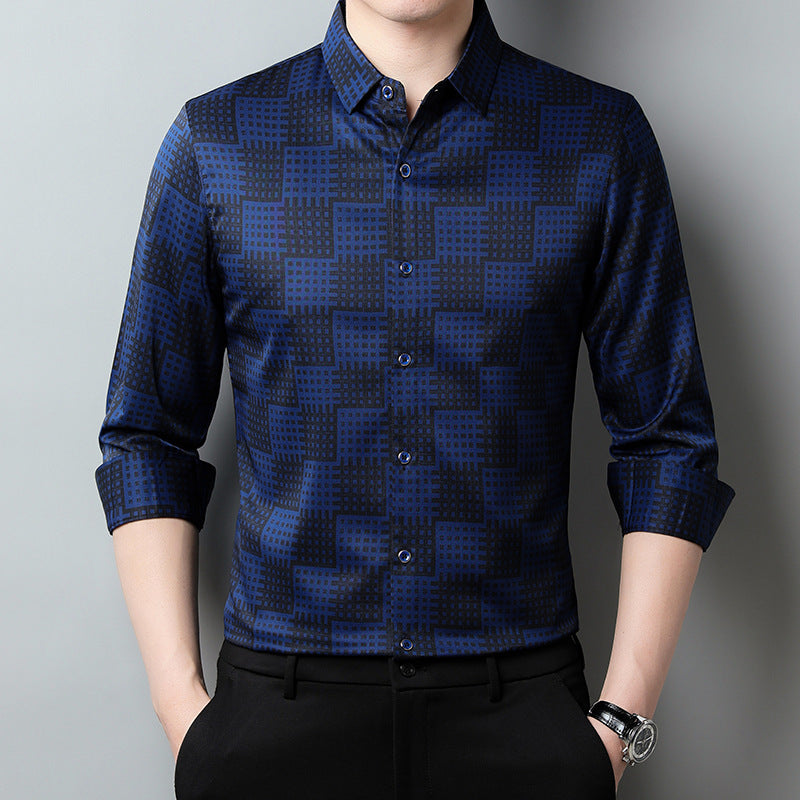 Men's Lapel Long Shirt