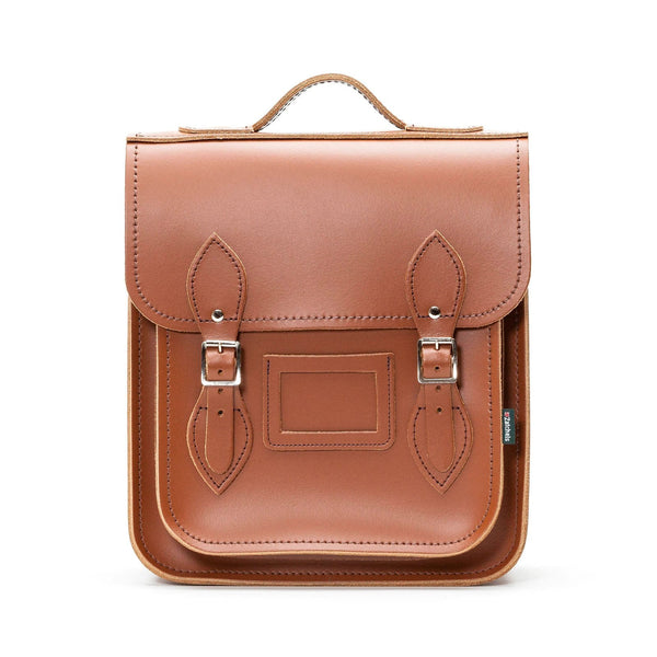 Sac à dos de ville en cuir fait main - Marron châtaigne
