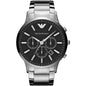 Emporio Armani AR2460 Men's Silver Black Chronograph Watch