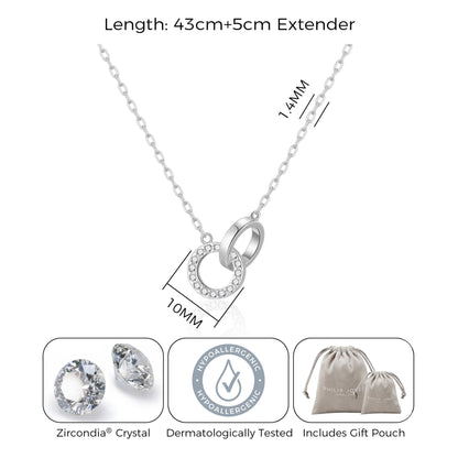 Circle Link Necklace Created with Zircondia® Crystals