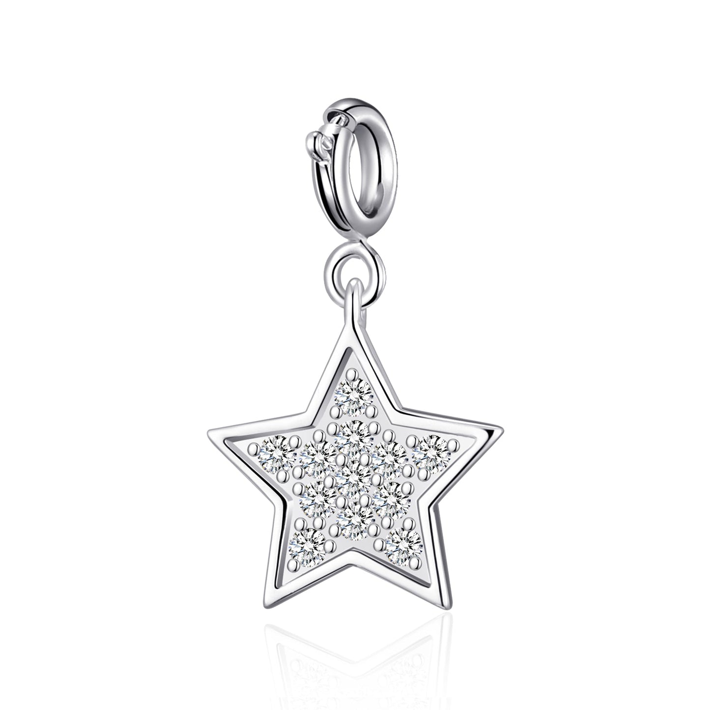 Clip On Charms Created with Zircondia® Crystals