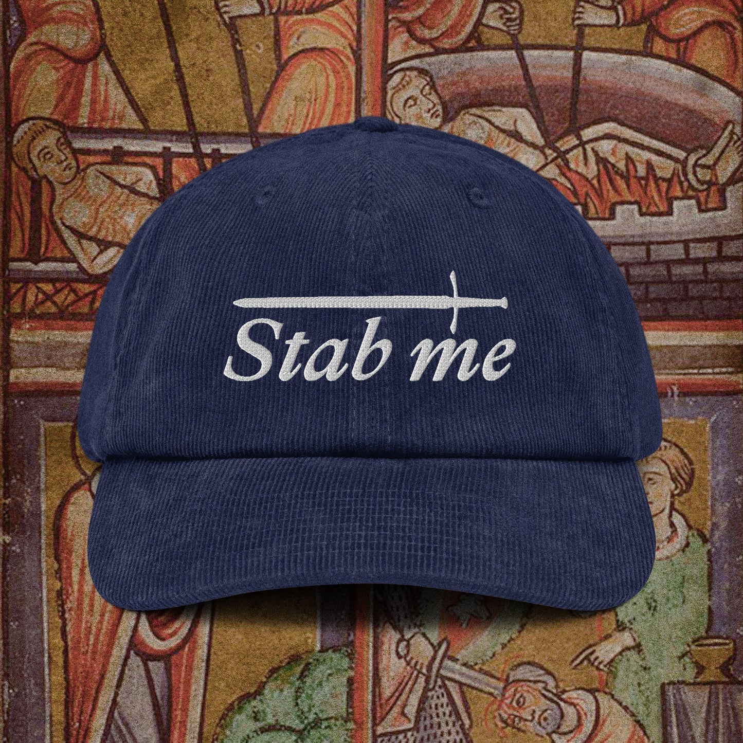 stab me - corduroy hat