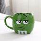 Creative M Bean Cartoon Ceramic Mug