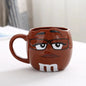 Creative M Bean Cartoon Ceramic Mug