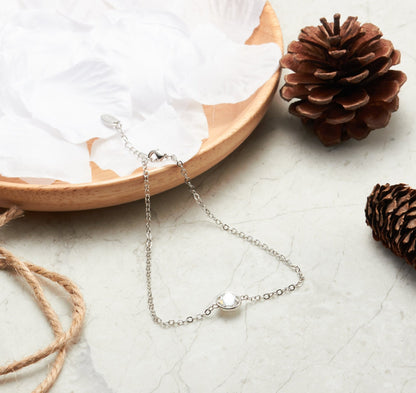 Crystal Anklet Created with Zircondia® Crystals