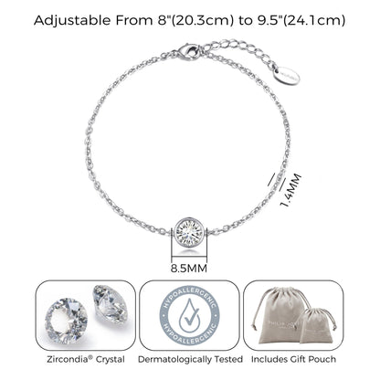 Crystal Anklet Created with Zircondia® Crystals