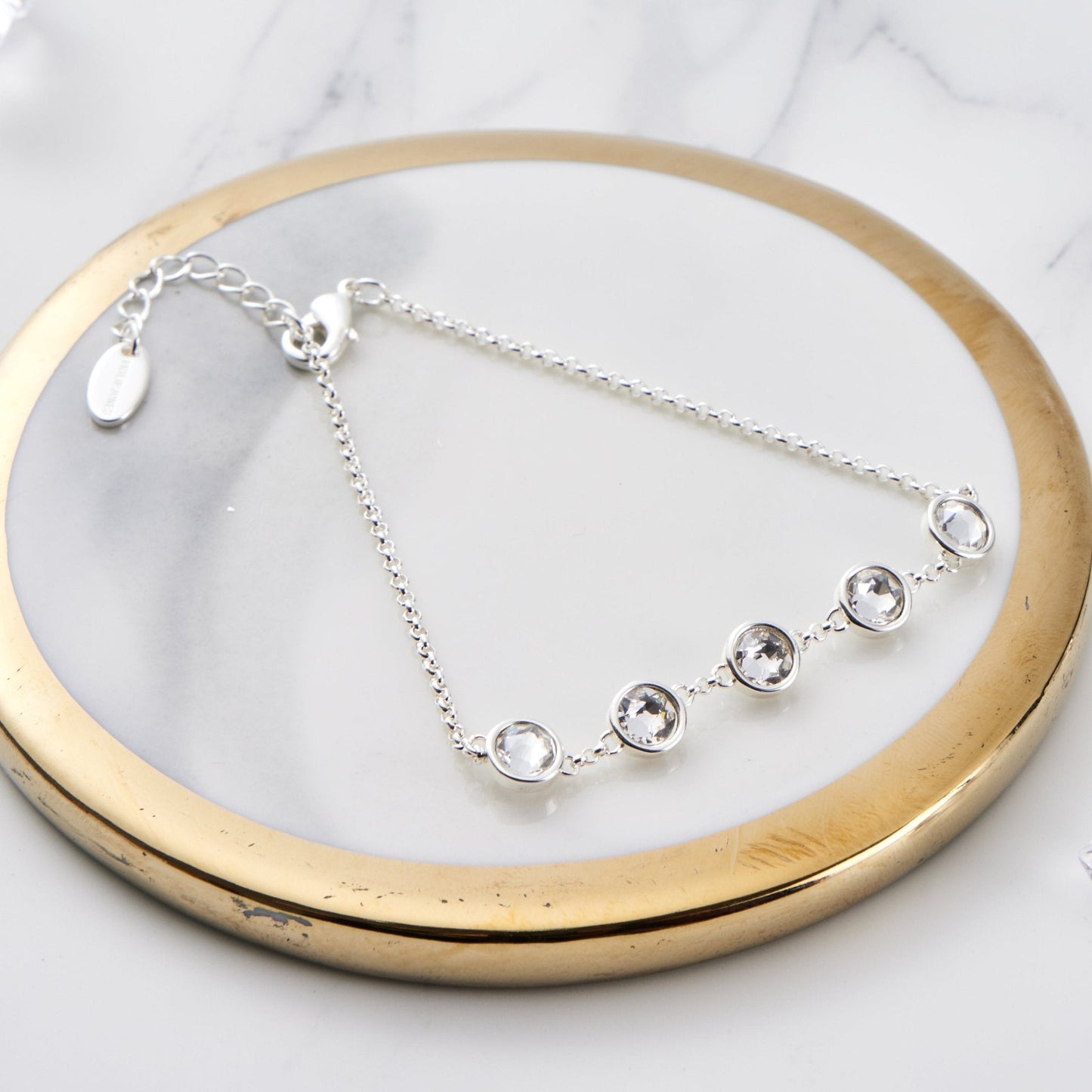 Crystal Chain Bracelet Created with Zircondia® Crystals