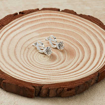 Crystal Clip On Earrings Created with Zircondia® Crystals