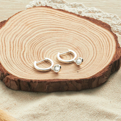 Crystal Hoop Earrings Created with Zircondia® Crystals