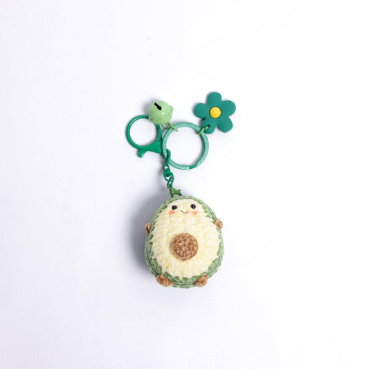 Squishy Little Avocado Buddy – Crochet Bag Charm