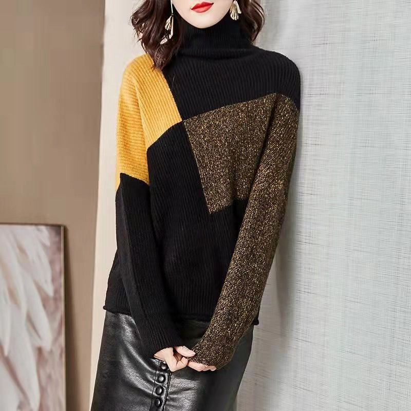 Women's Loose High Collar Sweater