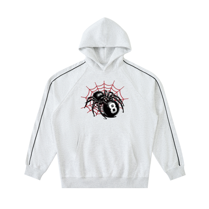 Contrast Piping Raglan Hoodie | Spiderweb