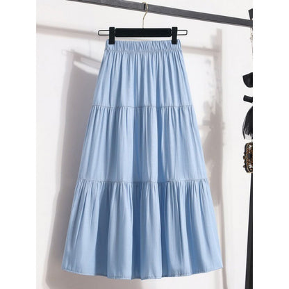 Silk Denim Skirt For Women