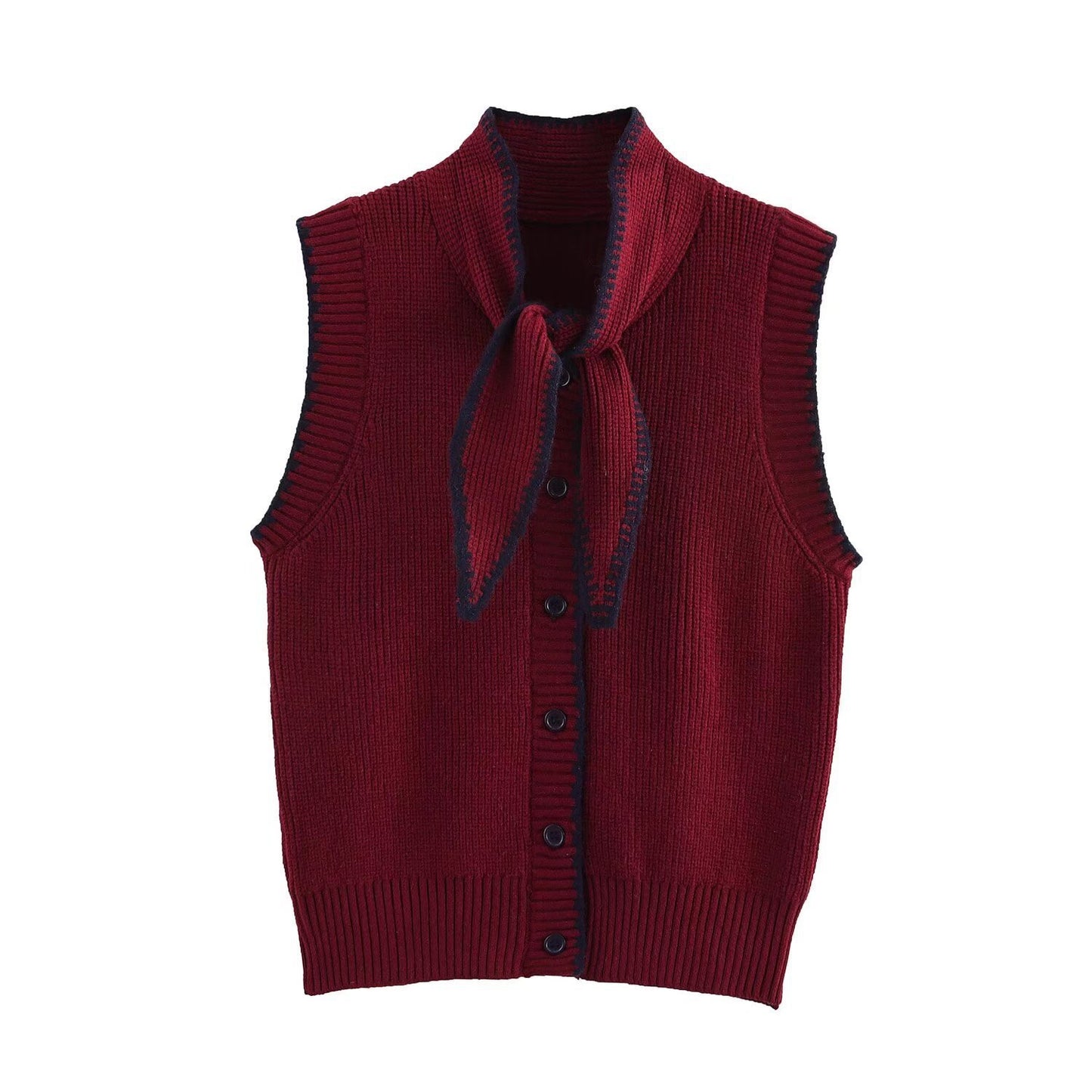 Women's European And American Style French Fashion Bowknot Decoration Vest