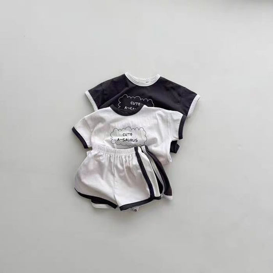 Baby Clothes Short-sleeved Shorts Round Neck