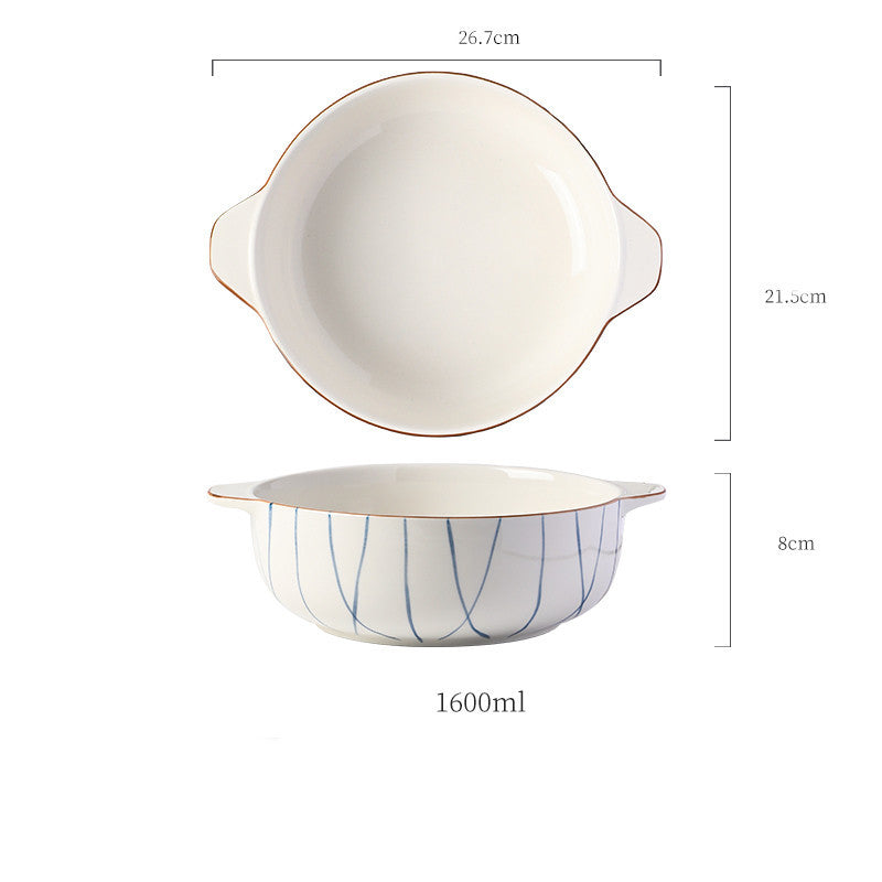 Ceramic Binaural Baked Rice Bowl